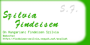 szilvia findeisen business card